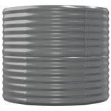 Garden Raised Bed Galvanised Steel 152x80x68 cm Grey - Top-Down View