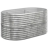 Garden Raised Bed Galvanised Steel 152x80x68 cm Silver