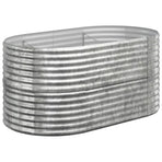 Garden Raised Bed Galvanised Steel 152x80x68 cm Silver