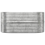 Garden Raised Bed Galvanised Steel 152x80x68 cm Silver