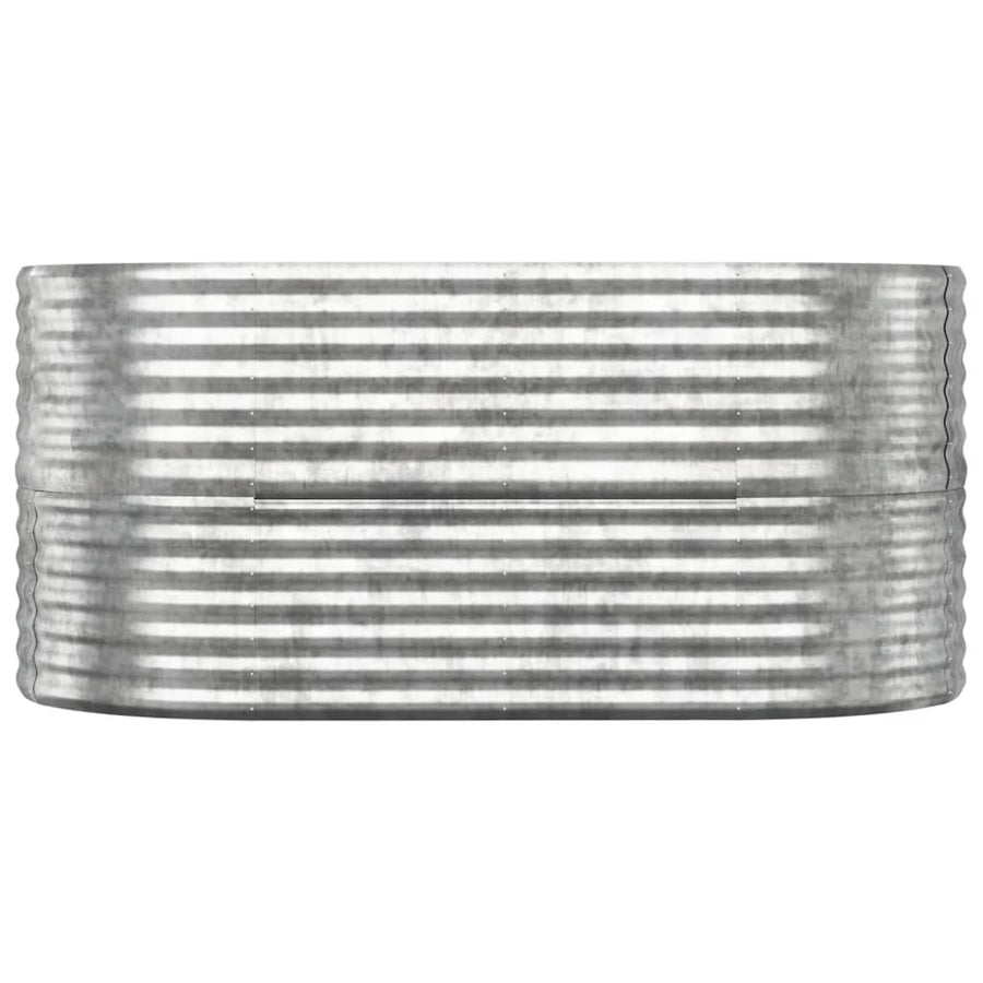 Garden Raised Bed Galvanised Steel 152x80x68 cm Silver