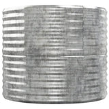 Garden Raised Bed Galvanised Steel 152x80x68 cm Silver