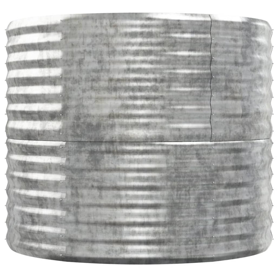 Garden Raised Bed Galvanised Steel 152x80x68 cm Silver