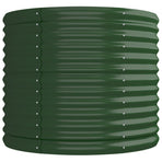 Garden Raised Bed Galvanised Steel 224x80x68 cm Green