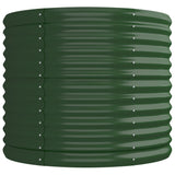 Garden Raised Bed Galvanised Steel 224x80x68 cm Green - Top-Down View