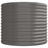 Garden Raised Bed Galvanised Steel 224x80x68 cm Grey