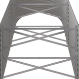 Garden Raised Bed Galvanised Steel 224x80x68 cm Grey - 45-Degree Angle