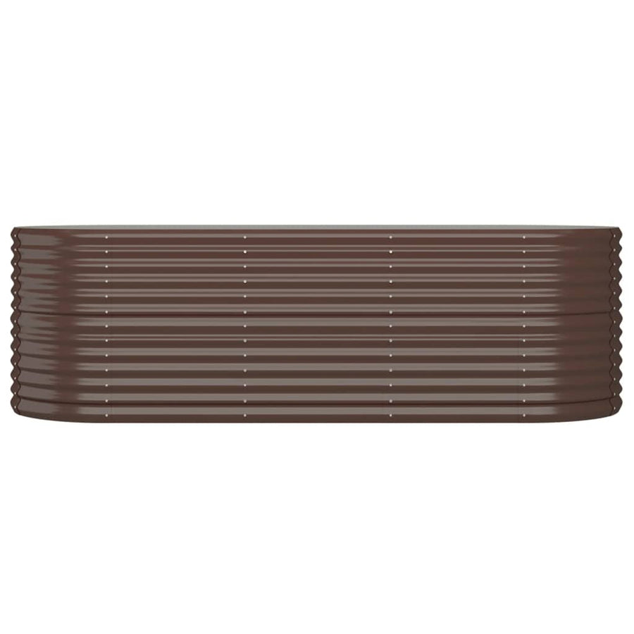 Garden Raised Bed Galvanised Steel 224x80x68 cm Brown