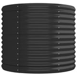 Garden Raised Bed Galvanised Steel 224x80x68 cm Anthracite - Top-Down View