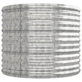 Garden Raised Bed Galvanised Steel 224x80x68 cm Silver - Top-Down View