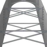 Garden Raised Bed Galvanised Steel 296x80x68 cm Grey - 45-Degree Angle