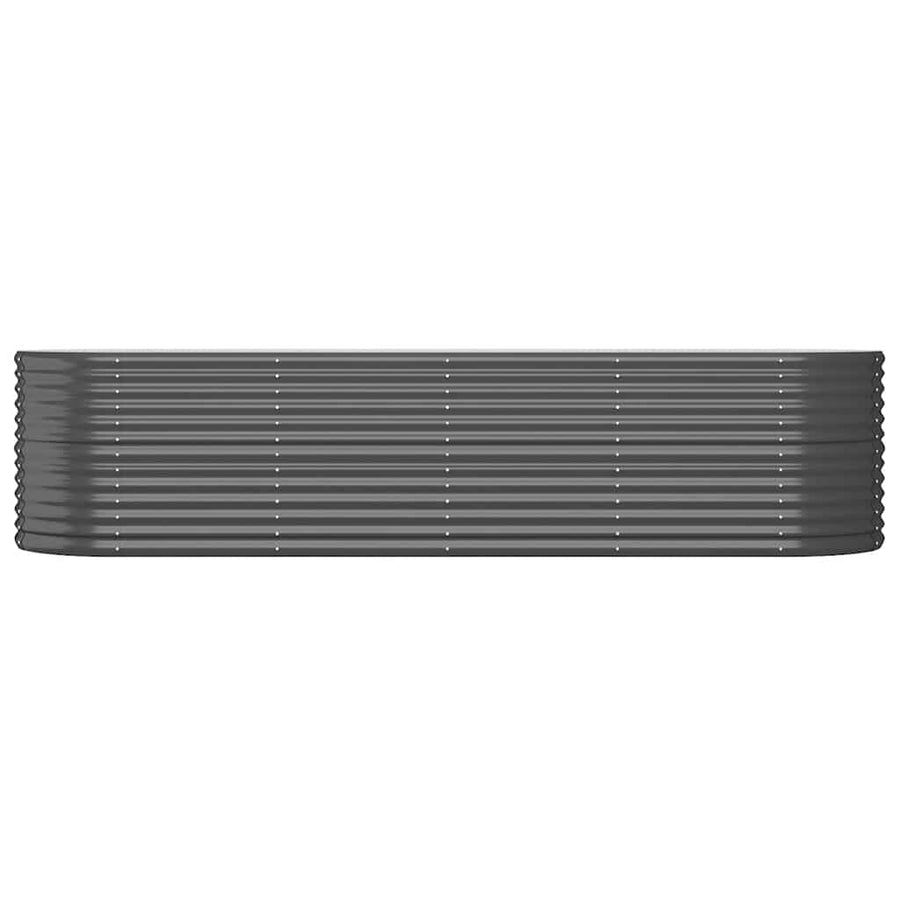 Garden Raised Bed Galvanised Steel 296x80x68 cm Anthracite