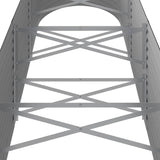 Garden Raised Bed Galvanised Steel 296x80x68 cm Anthracite - 45-Degree Angle