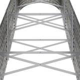 Garden Raised Bed Galvanised Steel 296x80x68 cm Silver - 45-Degree Angle