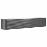 Garden Raised Bed Galvanised Steel 368x80x68 cm Anthracite - Front View