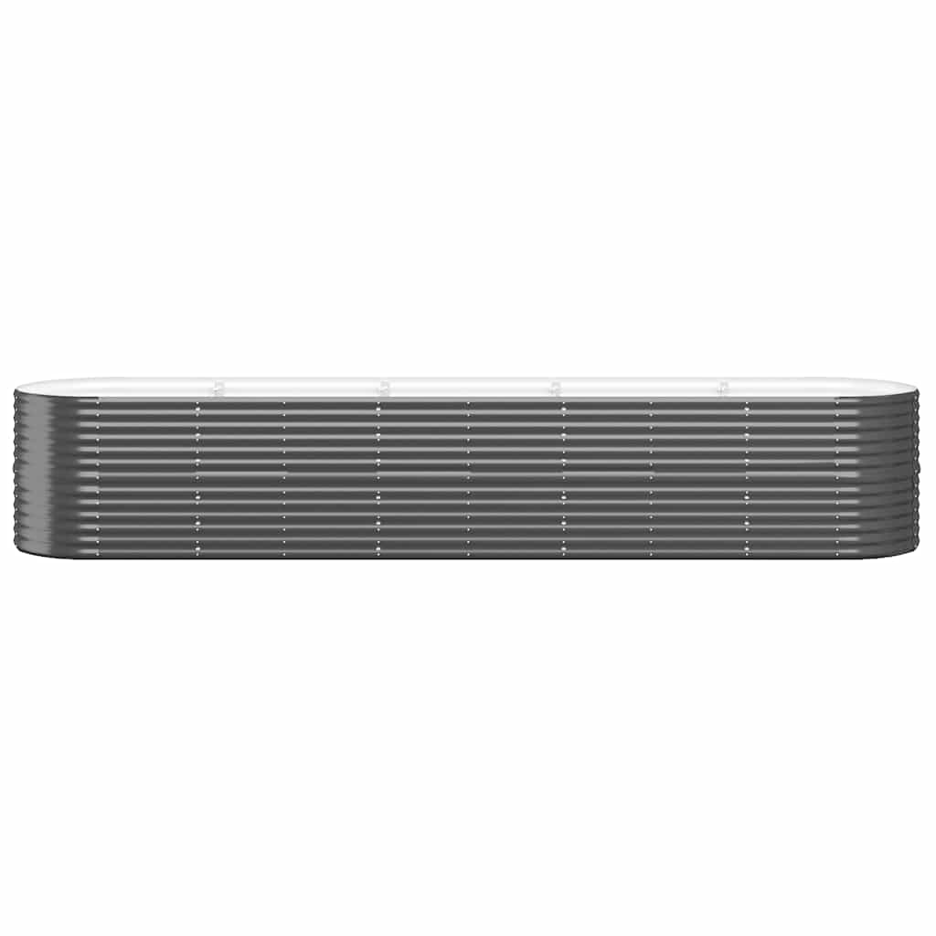 Garden Raised Bed Galvanised Steel 368x80x68 cm Anthracite