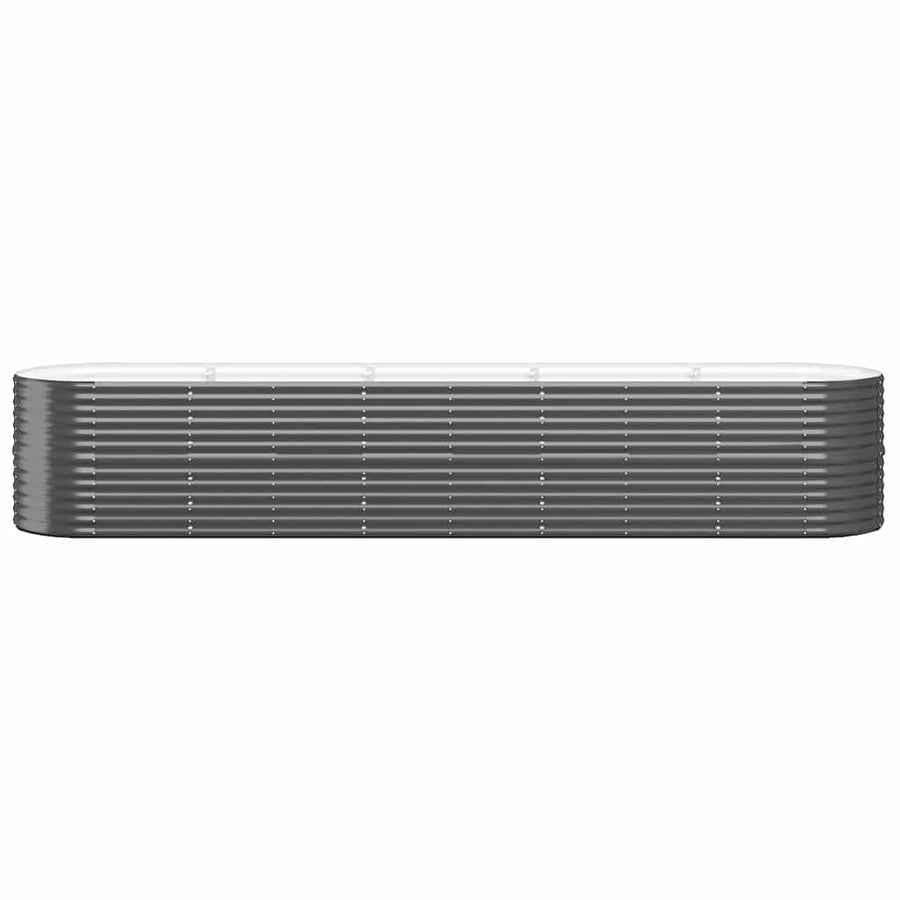 Garden Raised Bed Galvanised Steel 368x80x68 cm Anthracite