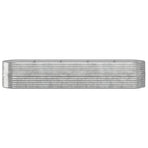 Garden Raised Bed Galvanised Steel 368x80x68 cm Silver