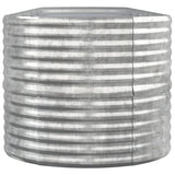 Garden Raised Bed Galvanised Steel 368x80x68 cm Silver