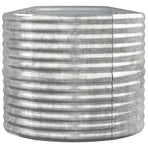 Garden Raised Bed Galvanised Steel 368x80x68 cm Silver