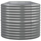 Garden Raised Bed Galvanised Steel 440x80x68 cm Grey