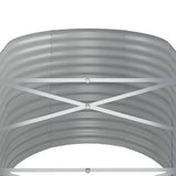 Garden Raised Bed Galvanised Steel 440x80x68 cm Grey