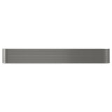 Garden Raised Bed Powder-Coated Steel 512x80x68 cm Grey