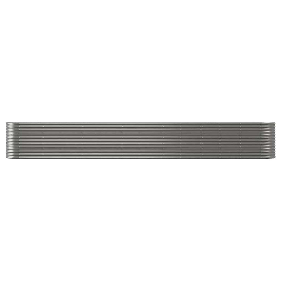 Garden Raised Bed Powder-Coated Steel 512x80x68 cm Grey