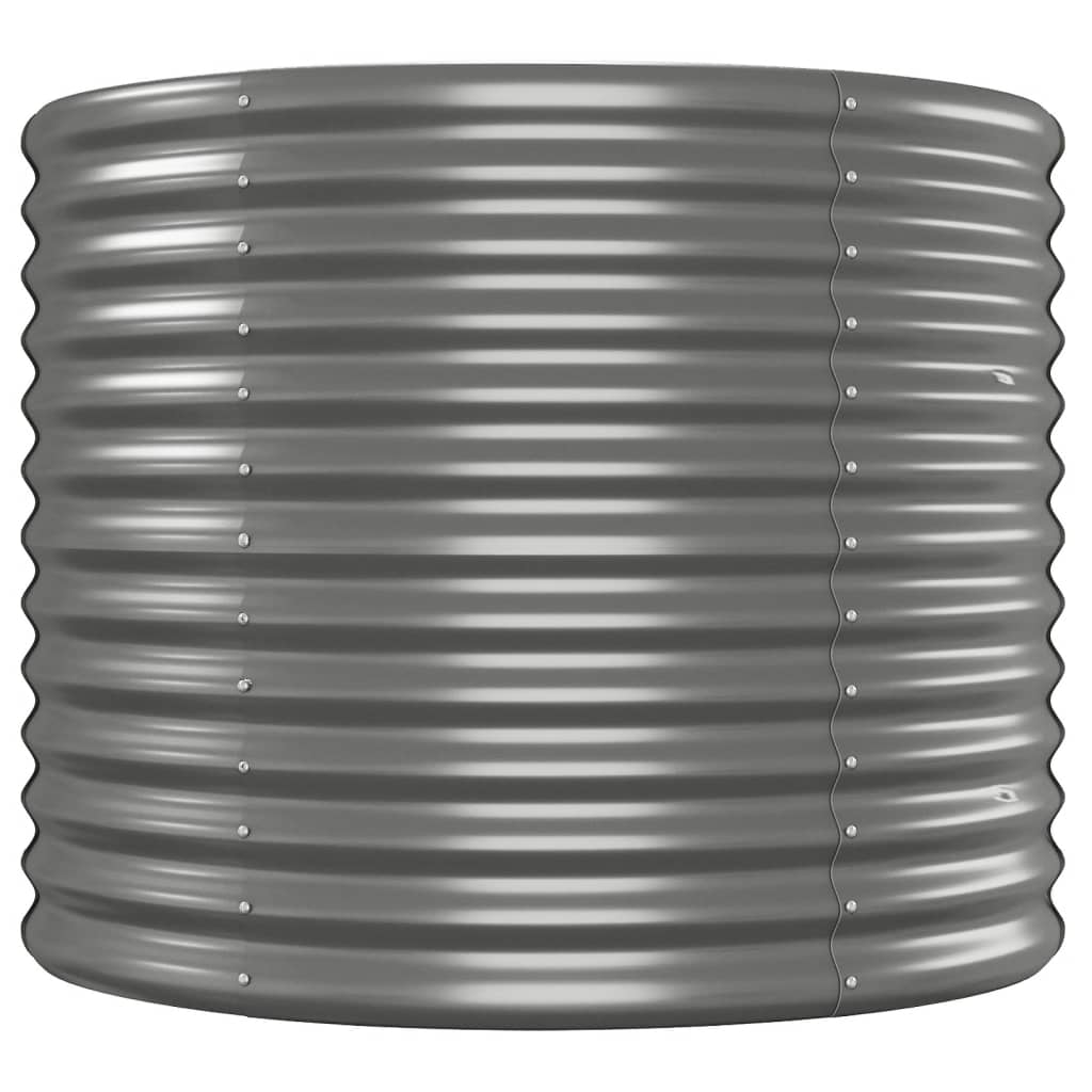 Garden Raised Bed Powder-Coated Steel 512x80x68 cm Grey