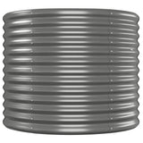 Garden Raised Bed Powder-Coated Steel 512x80x68 cm Grey