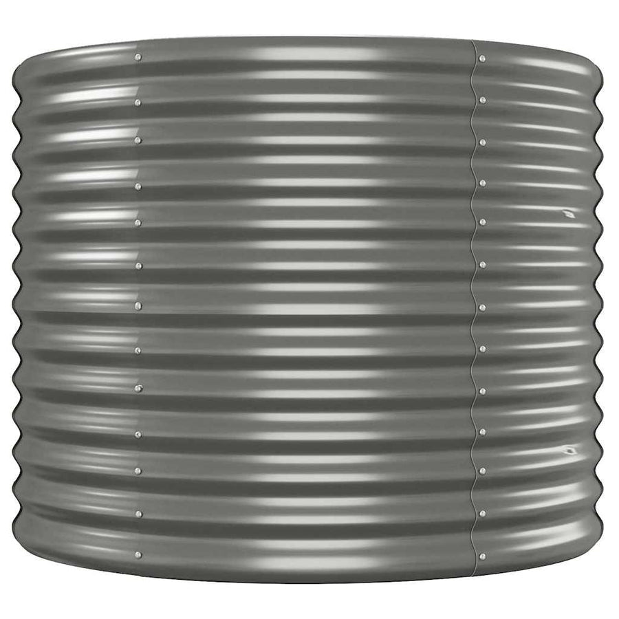 Garden Raised Bed Powder-Coated Steel 512x80x68 cm Grey