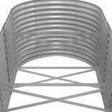 Garden Raised Bed Powder-Coated Steel 512x80x68 cm Grey