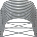 Garden Raised Bed Powder-Coated Steel 512x80x68 cm Grey