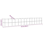 Garden Raised Bed Powder-Coated Steel 512x80x68 cm Grey