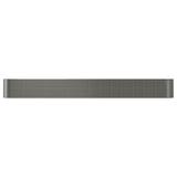 Garden Raised Bed Powder-Coated Steel 620x80x68 cm Grey - Side View