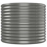 Garden Raised Bed Powder-Coated Steel 620x80x68 cm Grey