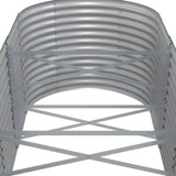 Garden Raised Bed Powder-Coated Steel 620x80x68 cm Grey - 45-Degree Angle