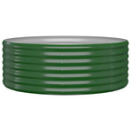 Garden Raised Bed Galvanised Steel 100x100x36 cm Green