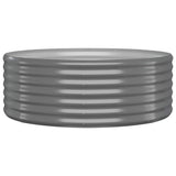 Garden Raised Bed Galvanised Steel 100x100x36 cm Grey