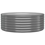 Garden Raised Bed Galvanised Steel 100x100x36 cm Grey