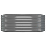 Garden Raised Bed Galvanised Steel 100x100x36 cm Grey