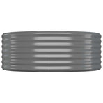 Garden Raised Bed Galvanised Steel 100x100x36 cm Grey