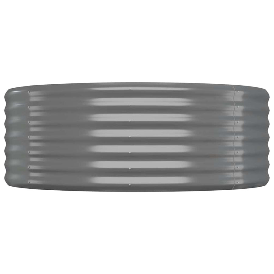 Garden Raised Bed Galvanised Steel 100x100x36 cm Grey