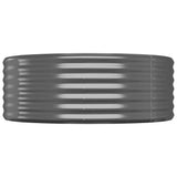 Garden Raised Bed Galvanised Steel 100x100x36 cm Anthracite