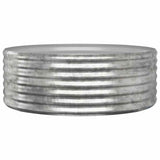 Garden Raised Bed Galvanised Steel 100x100x36 cm Silver - Front View