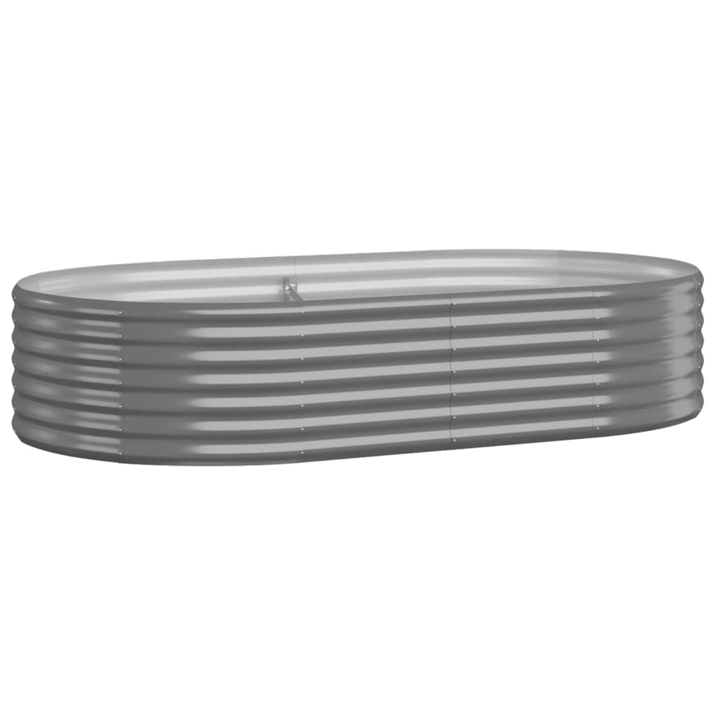 Garden Raised Bed Galvanised Steel 175x100x36 cm Grey
