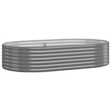 Garden Raised Bed Galvanised Steel 175x100x36 cm Grey