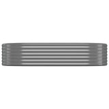 Garden Raised Bed Galvanised Steel 175x100x36 cm Grey