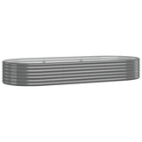 Garden Raised Bed Galvanised Steel 249x100x36 cm Grey