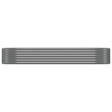 Garden Raised Bed Galvanised Steel 249x100x36 cm Grey